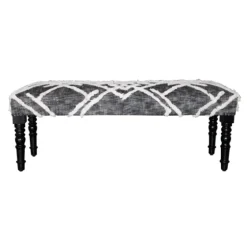 Black Diamond Tufted Modern Bench-Kirkland's Home Store