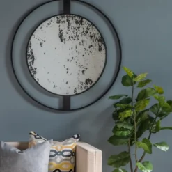 Black Distressed Floating Frame Mirror-Kirkland's Home Best