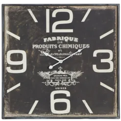 Black Distressed Wood Face Square Clock-Kirkland's Home Outlet