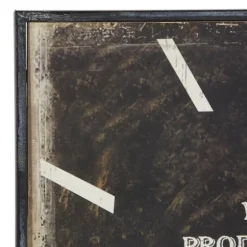 Black Distressed Wood Face Square Clock-Kirkland's Home Outlet