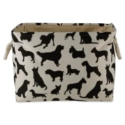 Black Dog Show Print Rectangle Pet Basket-Kirkland's Home Sale