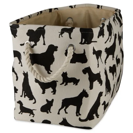 Black Dog Show Print Rectangle Pet Basket-Kirkland's Home Sale