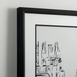 Black Eiffel Tower Sketch Framed Art Print-Kirkland's Home Clearance