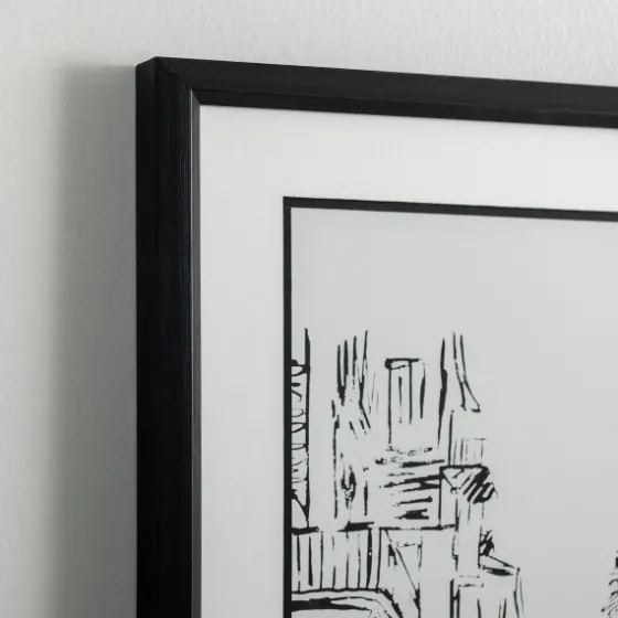 Black Eiffel Tower Sketch Framed Art Print-Kirkland's Home Clearance