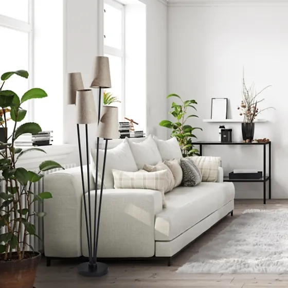Black Enoki 4-Arm Asymmetrical Floor Lamp-Kirkland's Home Clearance