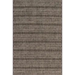 Black Eyelet Pattern Outdoor Area Rug, 5X7-Kirkland's Home Outlet