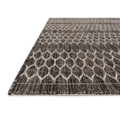 Black Eyelet Pattern Outdoor Area Rug, 5X7-Kirkland's Home Outlet