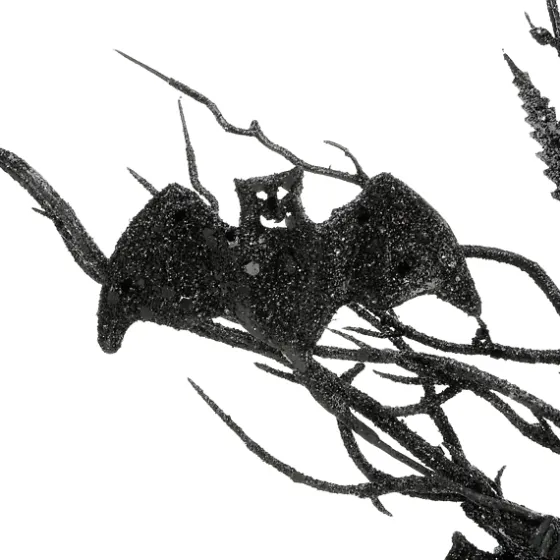Black Fern Swirl Bats Halloween Wreath-Kirkland's Home Hot