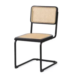 Black Framed Woven Cane Dining Chairs, Set Of 2-Kirkland's Home Outlet