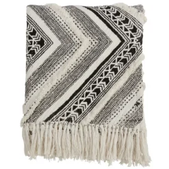 Black Geometric Diamond Throw-Kirkland's Home Store