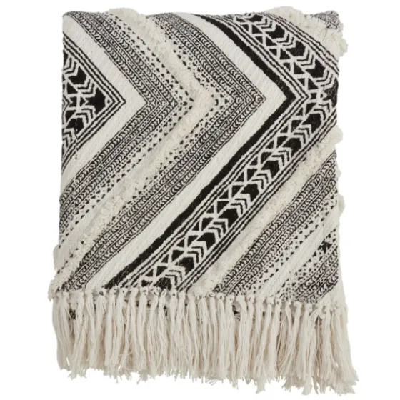 Black Geometric Diamond Throw-Kirkland's Home Store