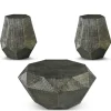 Black Hand-Stamped Iron 3-Pc. Table Set-Kirkland's Home Best