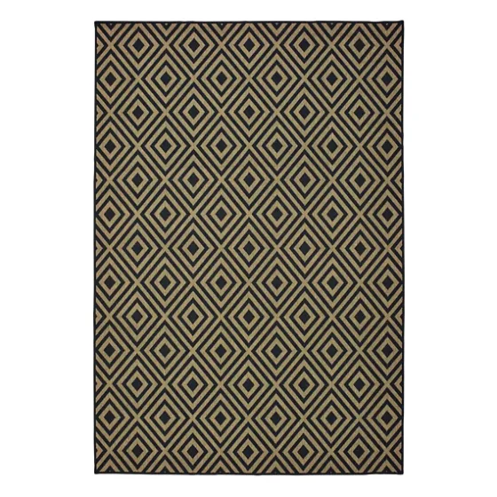 Black Haydn Outdoor Area Rug, 5X7-Kirkland's Home Online