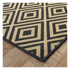 Black Haydn Outdoor Area Rug, 5X7-Kirkland's Home Online