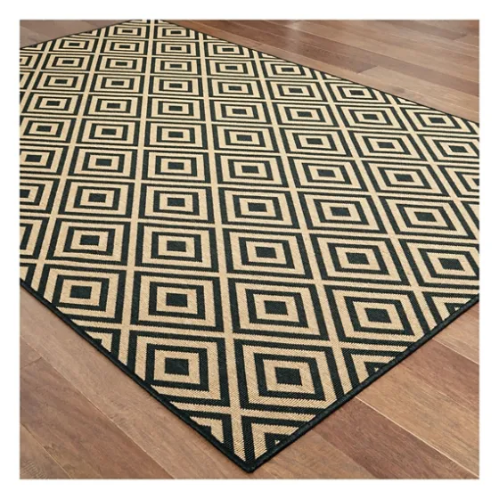 Black Haydn Outdoor Area Rug, 5X7-Kirkland's Home Online
