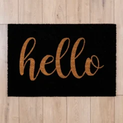 Black Hello Doormat-Kirkland's Home Cheap