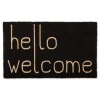 Black Hello Welcome Doormat-Kirkland's Home Discount