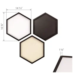 Black Hexagon Chalkboard 3-Pc. Wall Decoration Set-Kirkland's Home Online