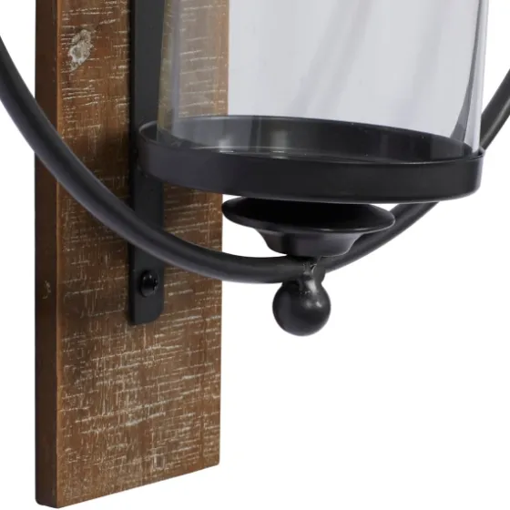 Black Hoop Glass Sleeve Wall Sconce, 24 In.-Kirkland's Home Cheap