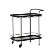 Black Iron And Glass Top Bar Cart-Kirkland's Home Cheap