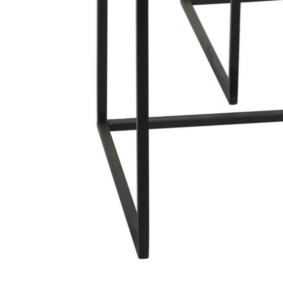 Black Iron And Glass Top Bar Cart-Kirkland's Home Cheap