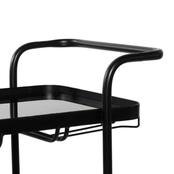 Black Iron And Glass Top Bar Cart-Kirkland's Home Cheap