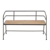 Black Iron And Wooden Seat Industrial Bench-Kirkland's Home Cheap