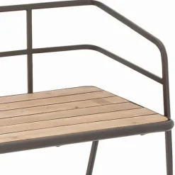 Black Iron And Wooden Seat Industrial Bench-Kirkland's Home Cheap