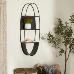 Black Iron Oval Frame Wall Shelf-Kirkland's Home Flash Sale