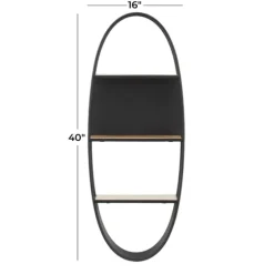 Black Iron Oval Frame Wall Shelf-Kirkland's Home Flash Sale
