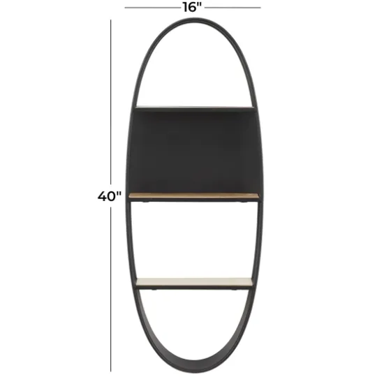 Black Iron Oval Frame Wall Shelf-Kirkland's Home Flash Sale