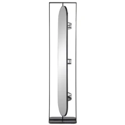 Black Iron Swivel Floor Mirror With Shelves-Kirkland's Home Fashion