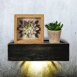 Black Led Floating Shelf With Remote, 10 In.-Kirkland's Home Online