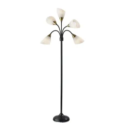 Black 5-Light Adjustable Tree Floor Lamp-Kirkland's Home Fashion