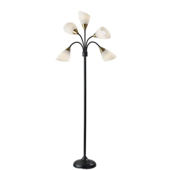 Black 5-Light Adjustable Tree Floor Lamp-Kirkland's Home Fashion