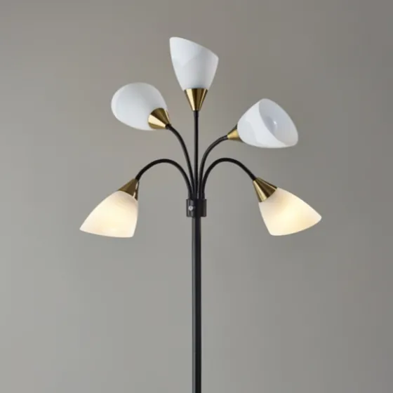 Black 5-Light Adjustable Tree Floor Lamp-Kirkland's Home Fashion