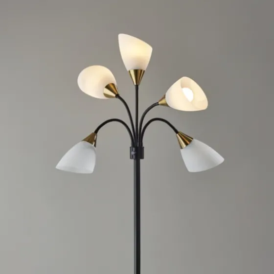 Black 5-Light Adjustable Tree Floor Lamp-Kirkland's Home Fashion