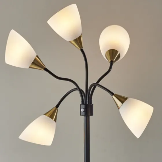 Black 5-Light Adjustable Tree Floor Lamp-Kirkland's Home Fashion
