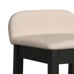 Black Lowback Padded Bar Stool-Kirkland's Home Best Sale