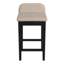 Black Lowback Padded Counter Stool-Kirkland's Home Shop
