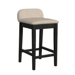 Black Lowback Padded Counter Stool-Kirkland's Home Shop