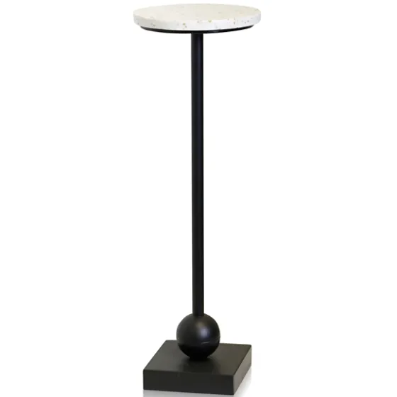 Black Marble Top Pedestal Cocktail Table-Kirkland's Home Cheap