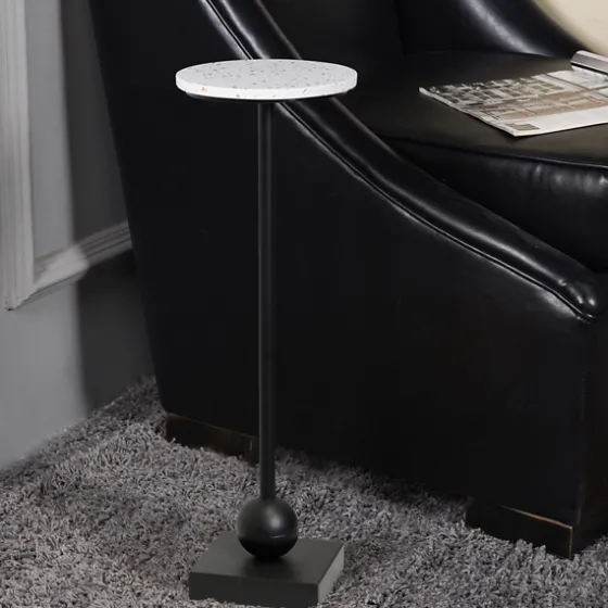 Black Marble Top Pedestal Cocktail Table-Kirkland's Home Cheap