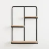Black Metal & Natural Wood Rounded Edge Wall Shelf-Kirkland's Home Flash Sale