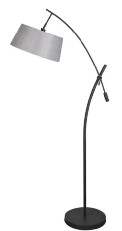 Black Metal Adjustable Task Shade Floor Lamp-Kirkland's Home New