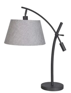 Black Metal Adjustable Task Shade Table Lamp-Kirkland's Home Fashion