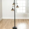Black Metal And Glass 3-Arm Floor Lamp-Kirkland's Home Hot