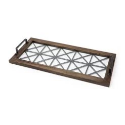 Black Metal And Glass Tray-Kirkland's Home Clearance