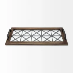 Black Metal And Glass Tray-Kirkland's Home Clearance