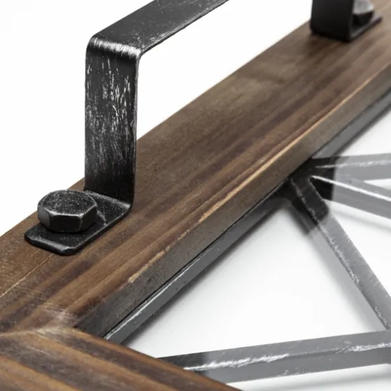 Black Metal And Glass Tray-Kirkland's Home Clearance